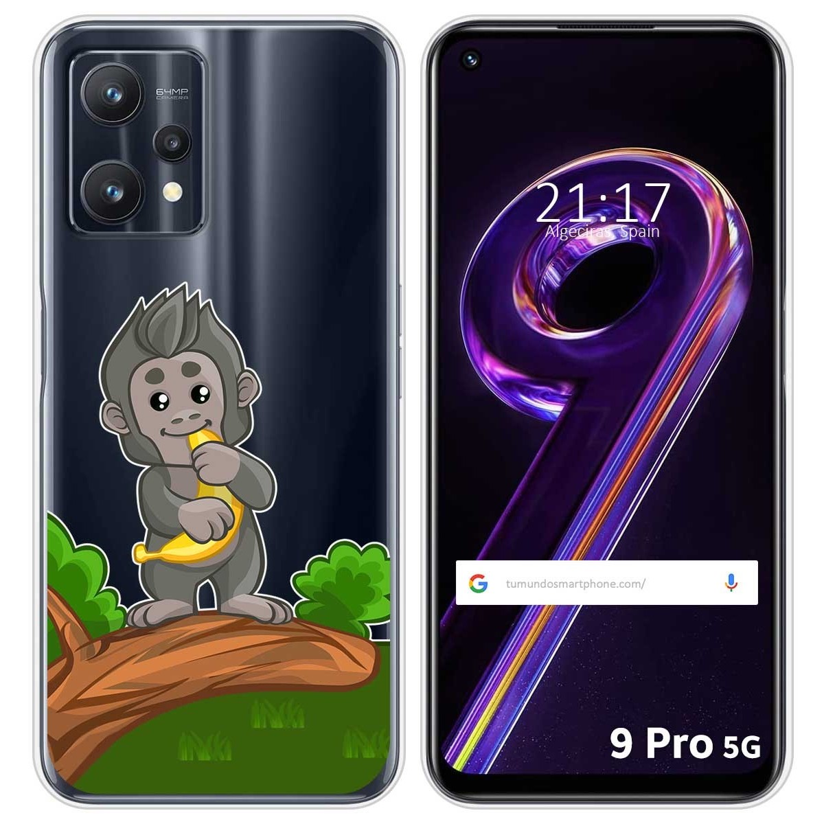 Funda Silicona Transparente para Realme 9 Pro 5G diseño Mono Dibujos