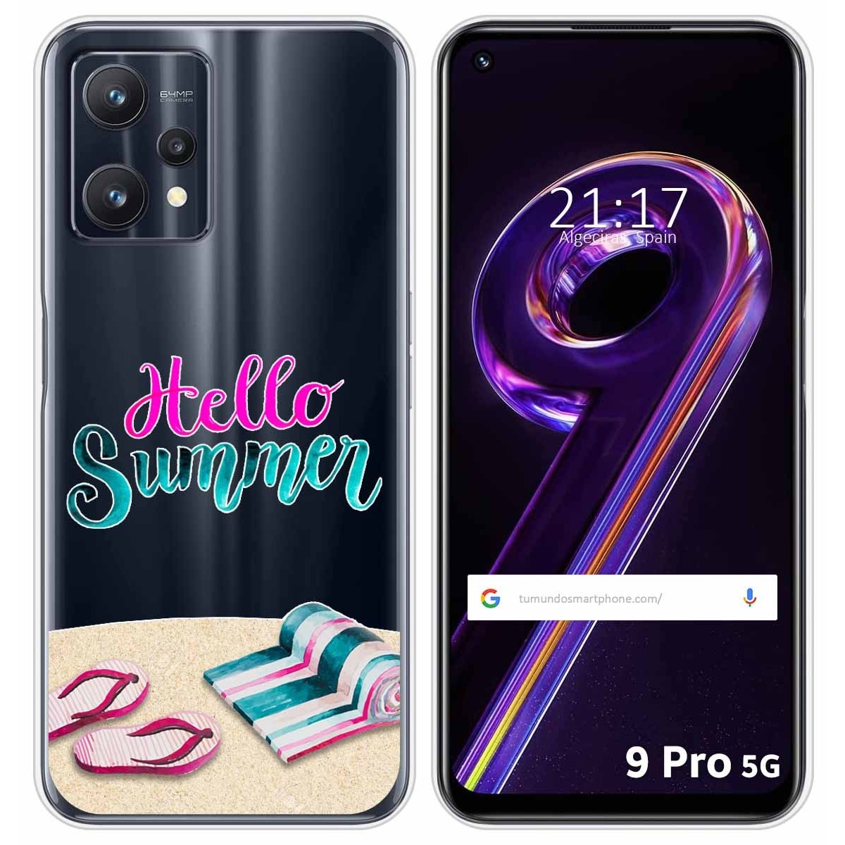 Funda Silicona Transparente para Realme 9 Pro 5G diseño Summer Dibujos