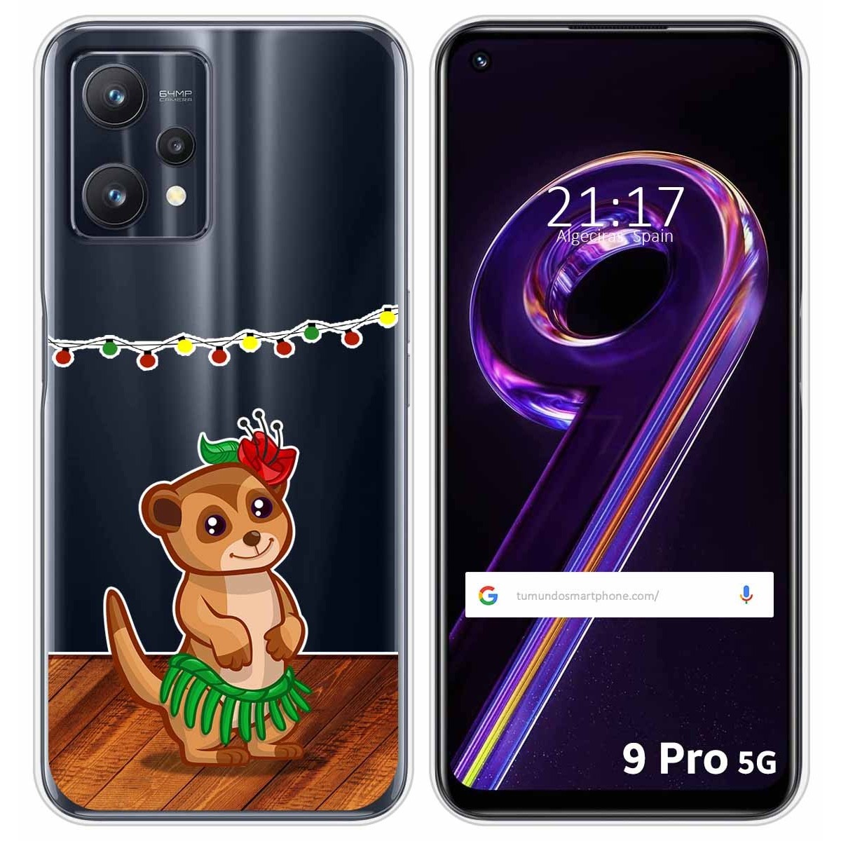 Funda Silicona Transparente para Realme 9 Pro 5G diseño Suricata Dibujos