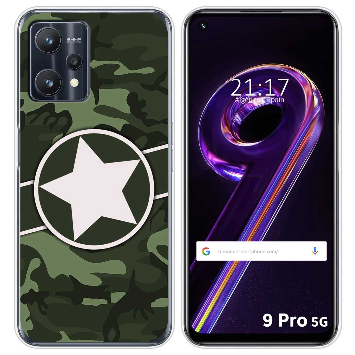Funda Silicona para Realme 9 Pro 5G diseño Camuflaje 01 Dibujos