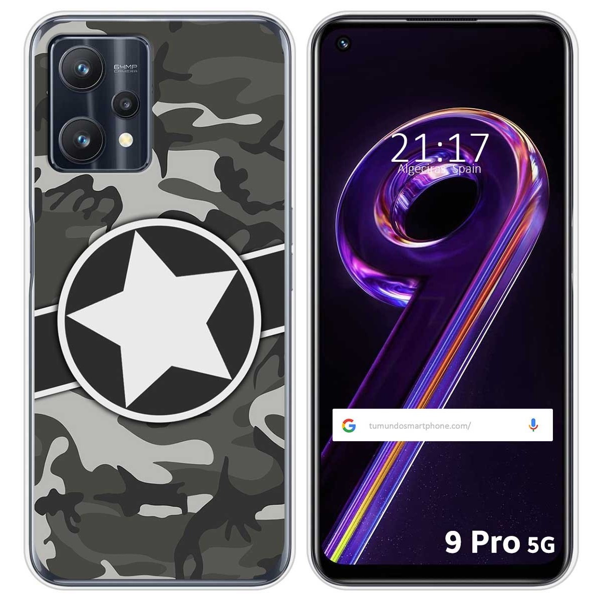 Funda Silicona para Realme 9 Pro 5G diseño Camuflaje 02 Dibujos