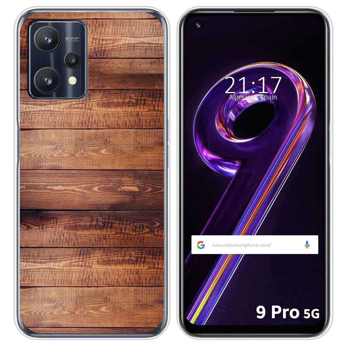 Funda Silicona para Realme 9 Pro 5G diseño Madera 02 Dibujos