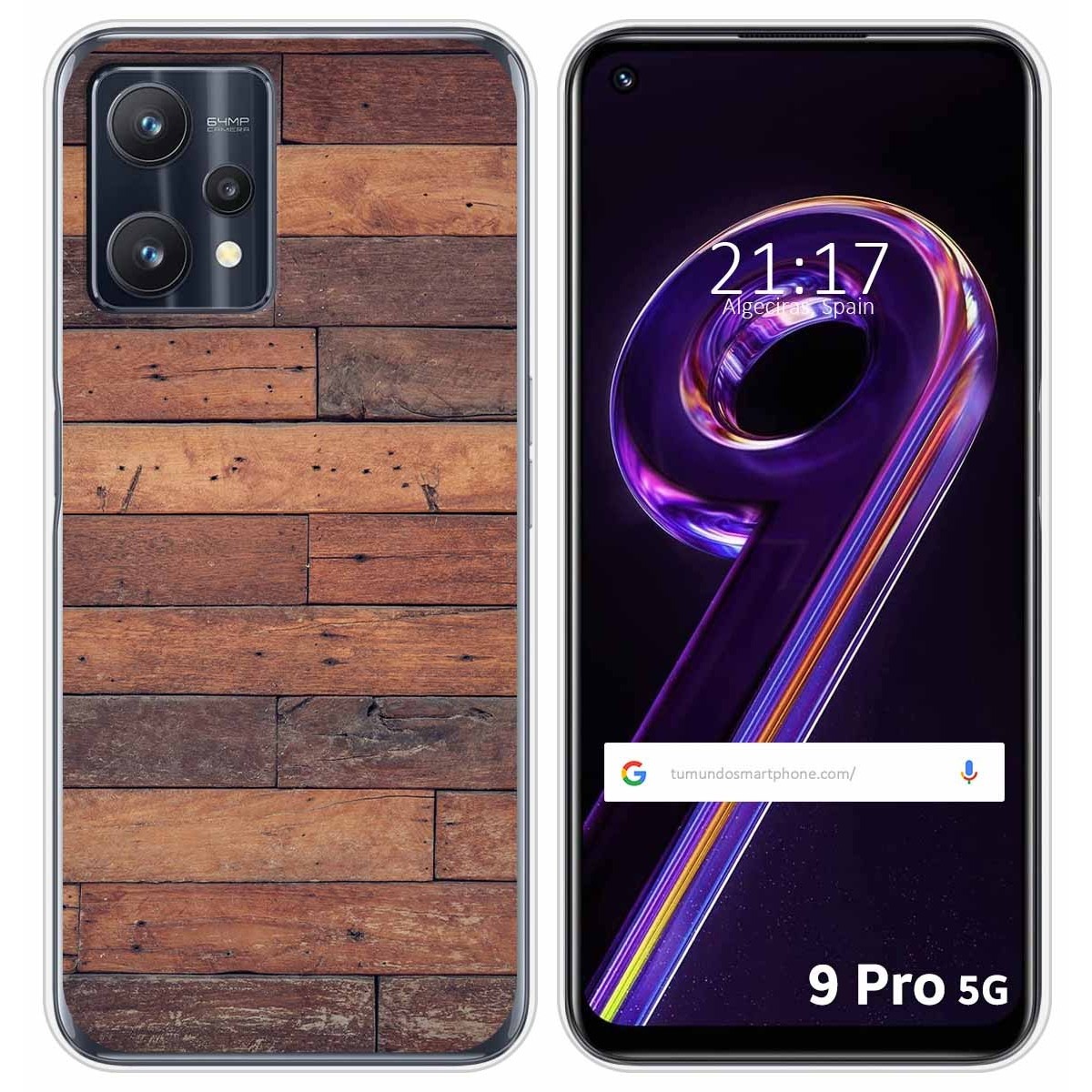 Funda Silicona para Realme 9 Pro 5G diseño Madera 03 Dibujos