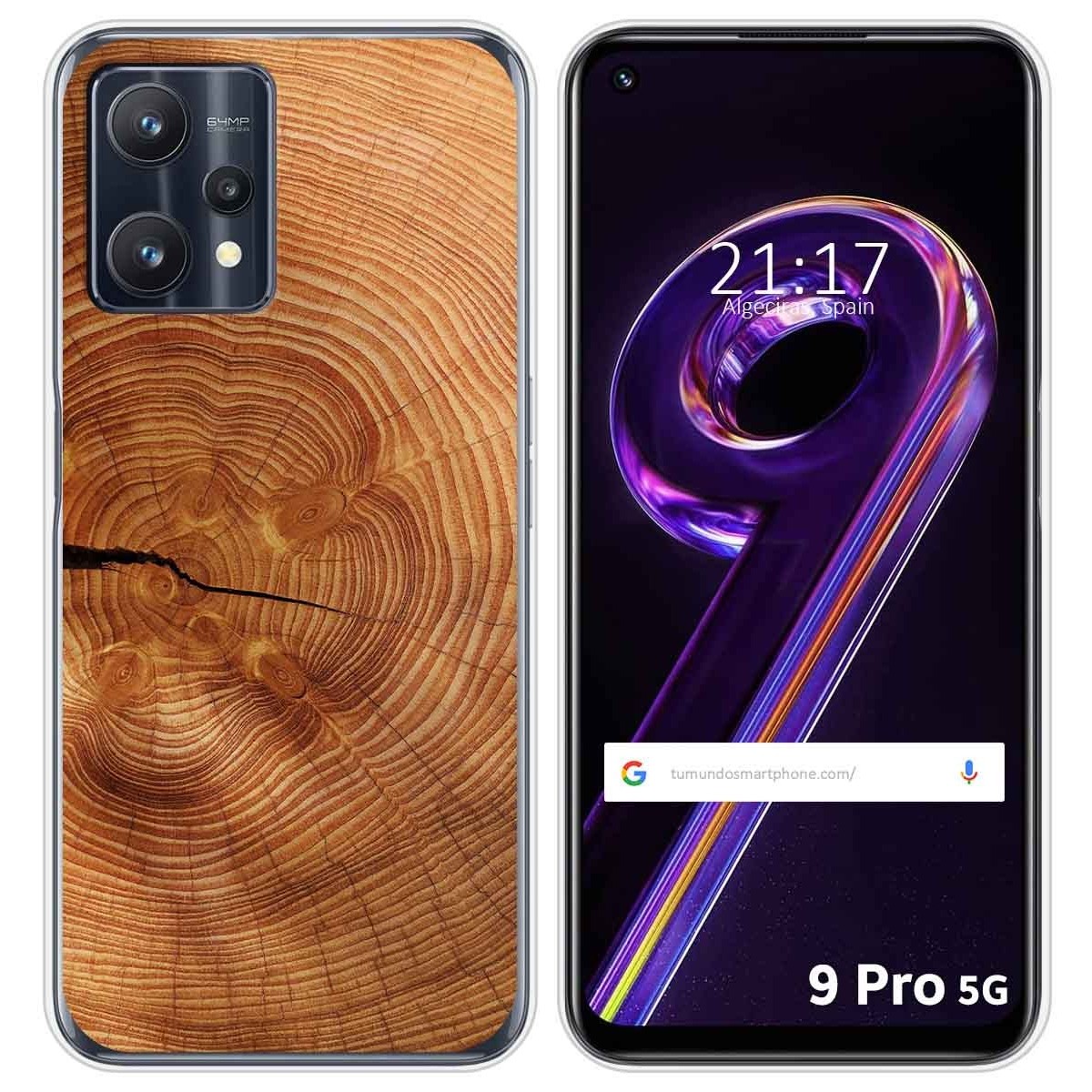 Funda Silicona para Realme 9 Pro 5G diseño Madera 04 Dibujos