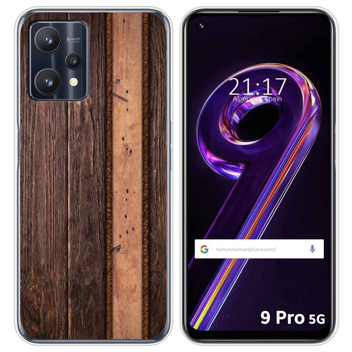 Funda Silicona para Realme 9 Pro 5G diseño Madera 05 Dibujos