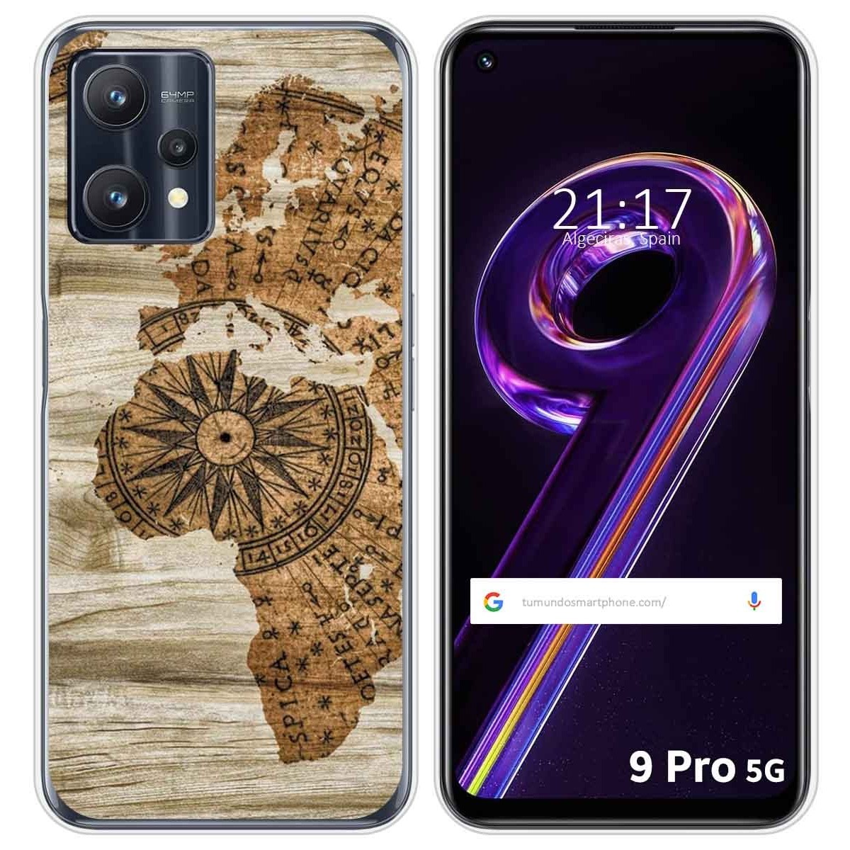 Funda Silicona para Realme 9 Pro 5G diseño Madera 07 Dibujos
