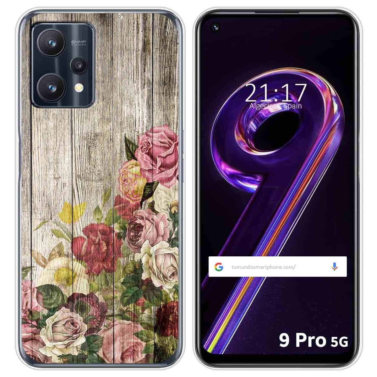 Funda Silicona para Realme 9 Pro 5G diseño Madera 08 Dibujos
