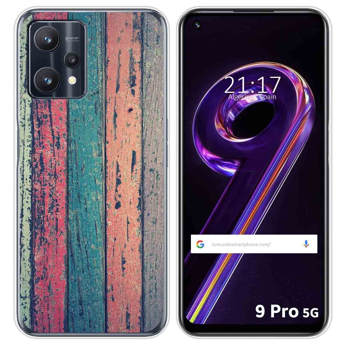 Funda Silicona para Realme 9 Pro 5G diseño Madera 10 Dibujos