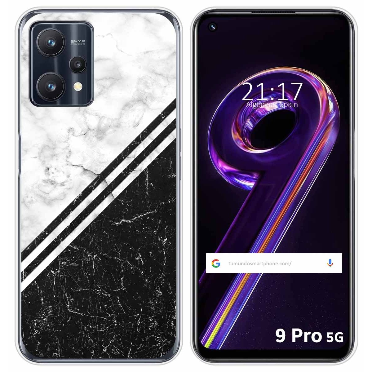 Funda Silicona para Realme 9 Pro 5G diseño Mármol 01 Dibujos