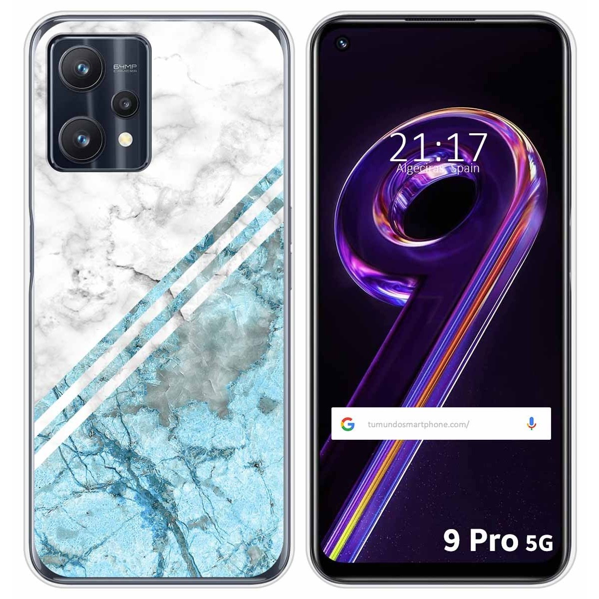 Funda Silicona para Realme 9 Pro 5G diseño Mármol 02 Dibujos