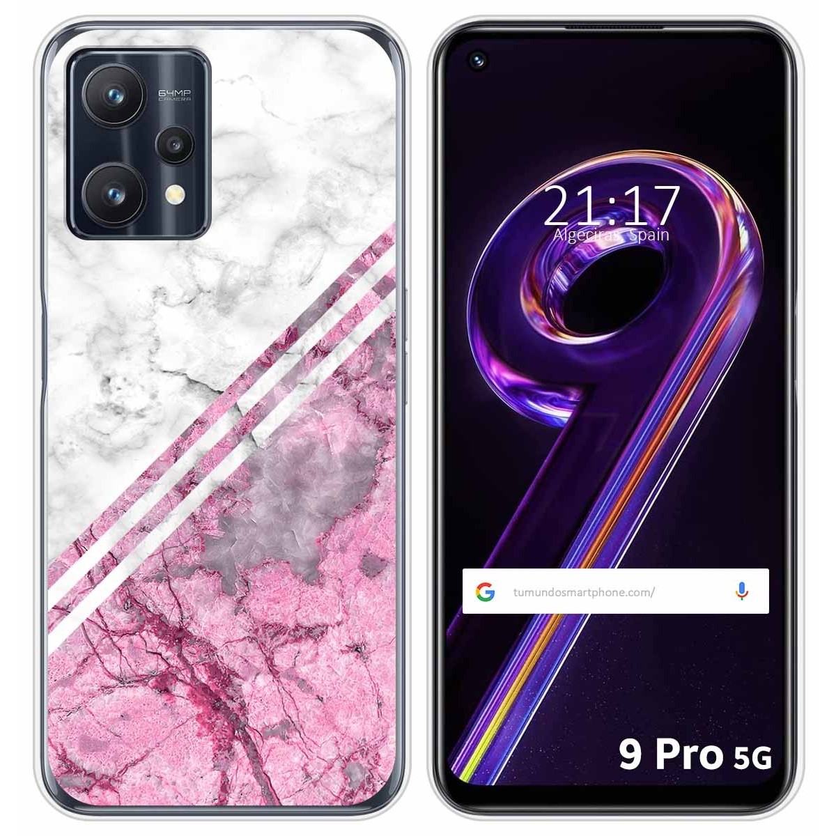 Funda Silicona para Realme 9 Pro 5G diseño Mármol 03 Dibujos