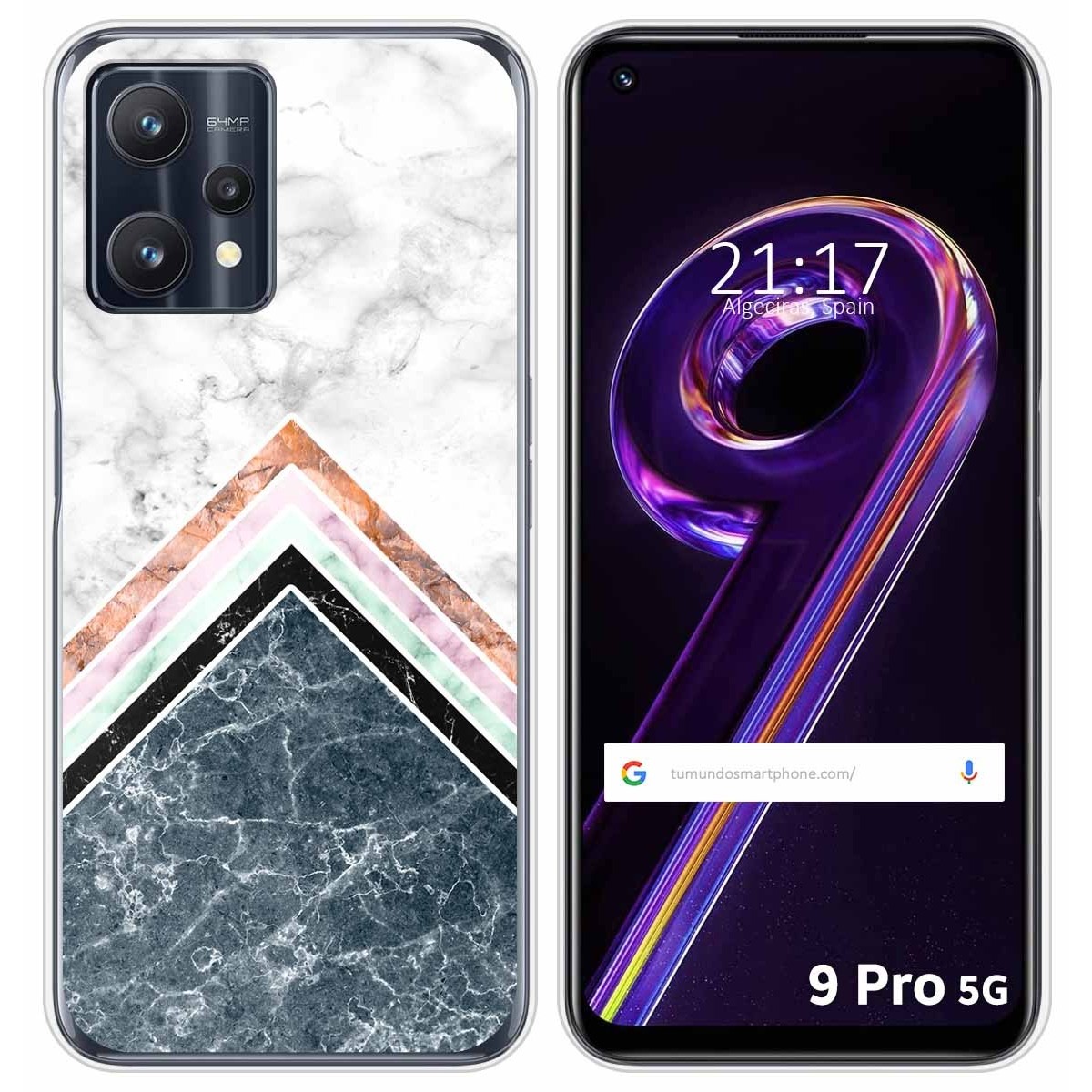 Funda Silicona para Realme 9 Pro 5G diseño Mármol 05 Dibujos