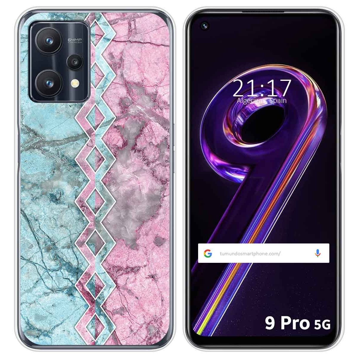 Funda Silicona para Realme 9 Pro 5G diseño Mármol 08 Dibujos