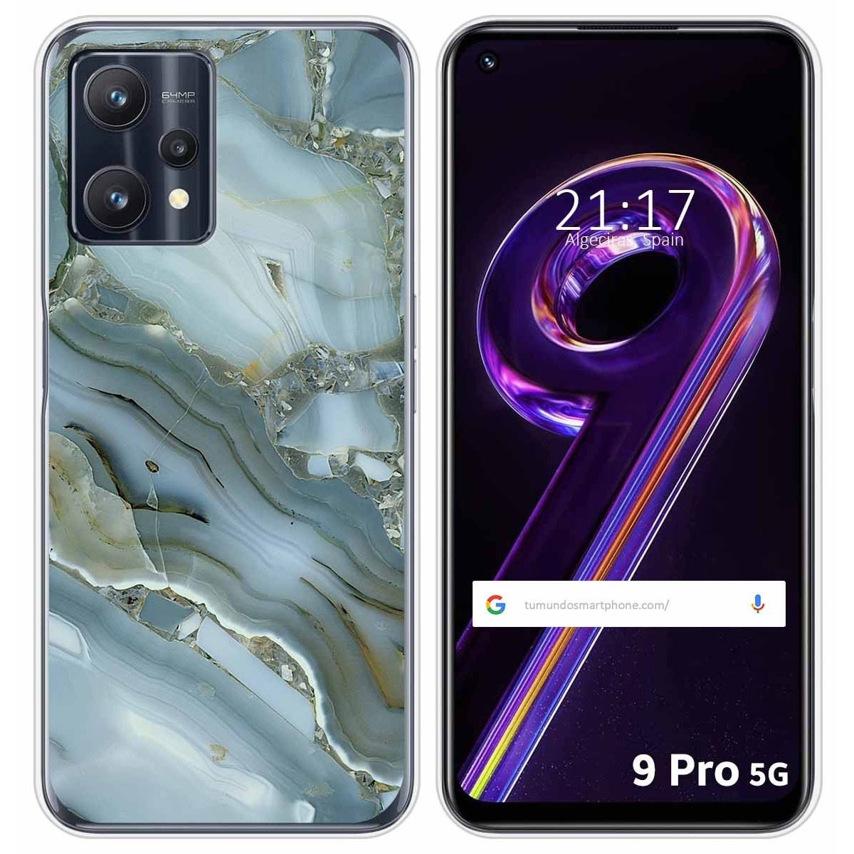 Funda Silicona para Realme 9 Pro 5G diseño Mármol 09 Dibujos