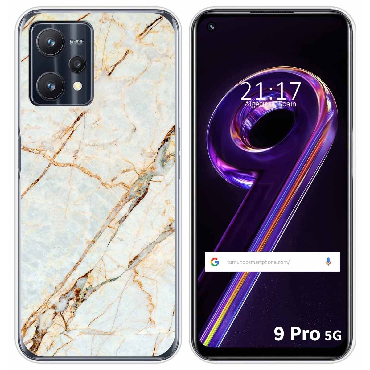 Funda Silicona para Realme 9 Pro 5G diseño Mármol 13 Dibujos