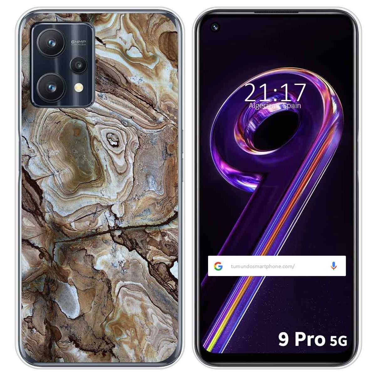 Funda Silicona para Realme 9 Pro 5G diseño Mármol 14 Dibujos