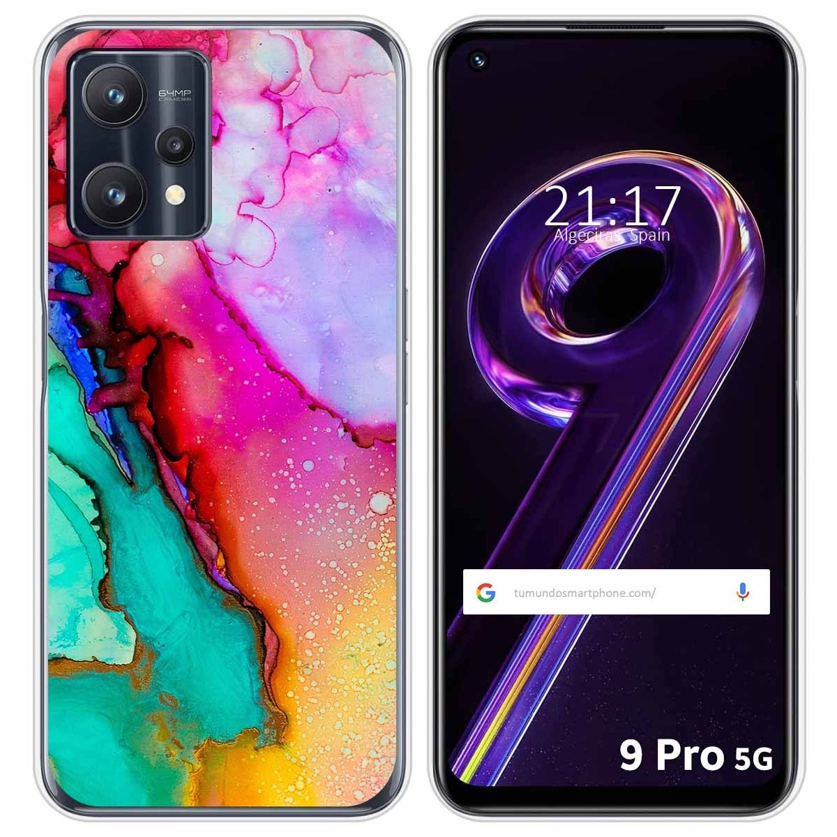 Funda Silicona para Realme 9 Pro 5G diseño Mármol 15 Dibujos