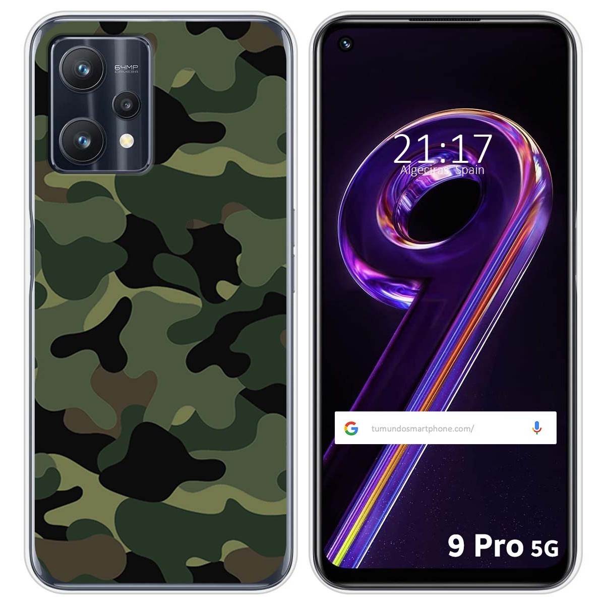 Funda Silicona para Realme 9 Pro 5G diseño Camuflaje Dibujos