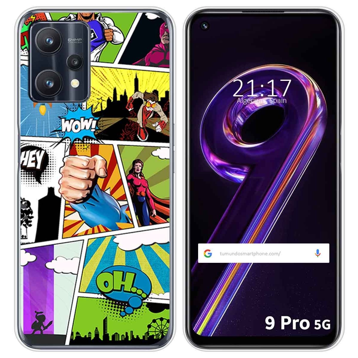 Funda Silicona para Realme 9 Pro 5G diseño Comic Dibujos