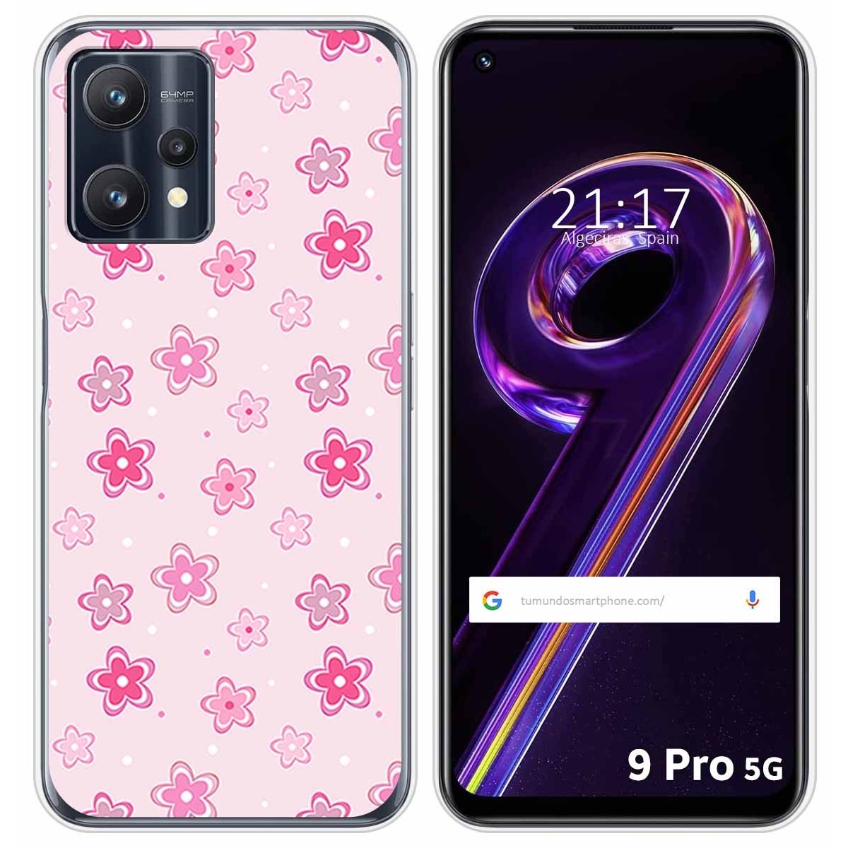 Funda Silicona para Realme 9 Pro 5G diseño Flores Dibujos
