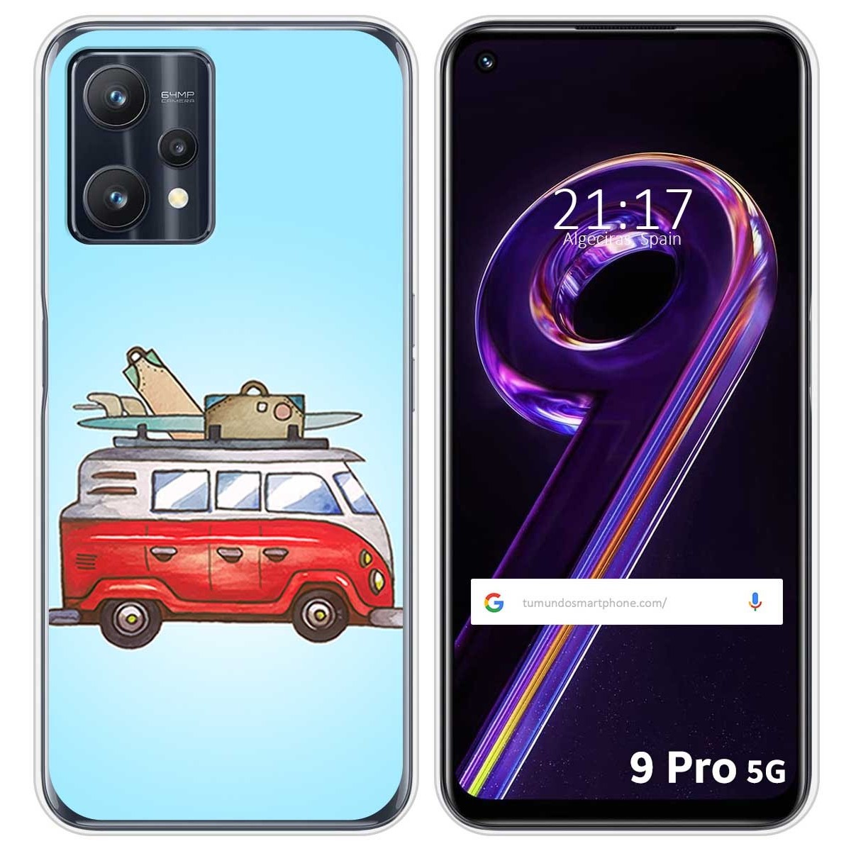 Funda Silicona para Realme 9 Pro 5G diseño Furgoneta Dibujos