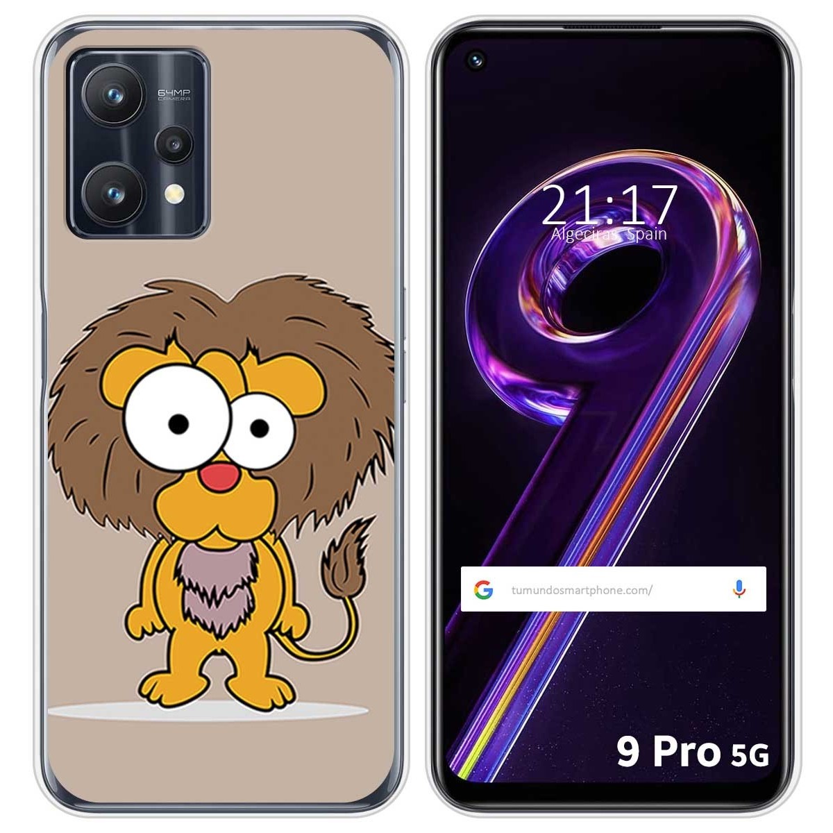 Funda Silicona para Realme 9 Pro 5G diseño Leon Dibujos