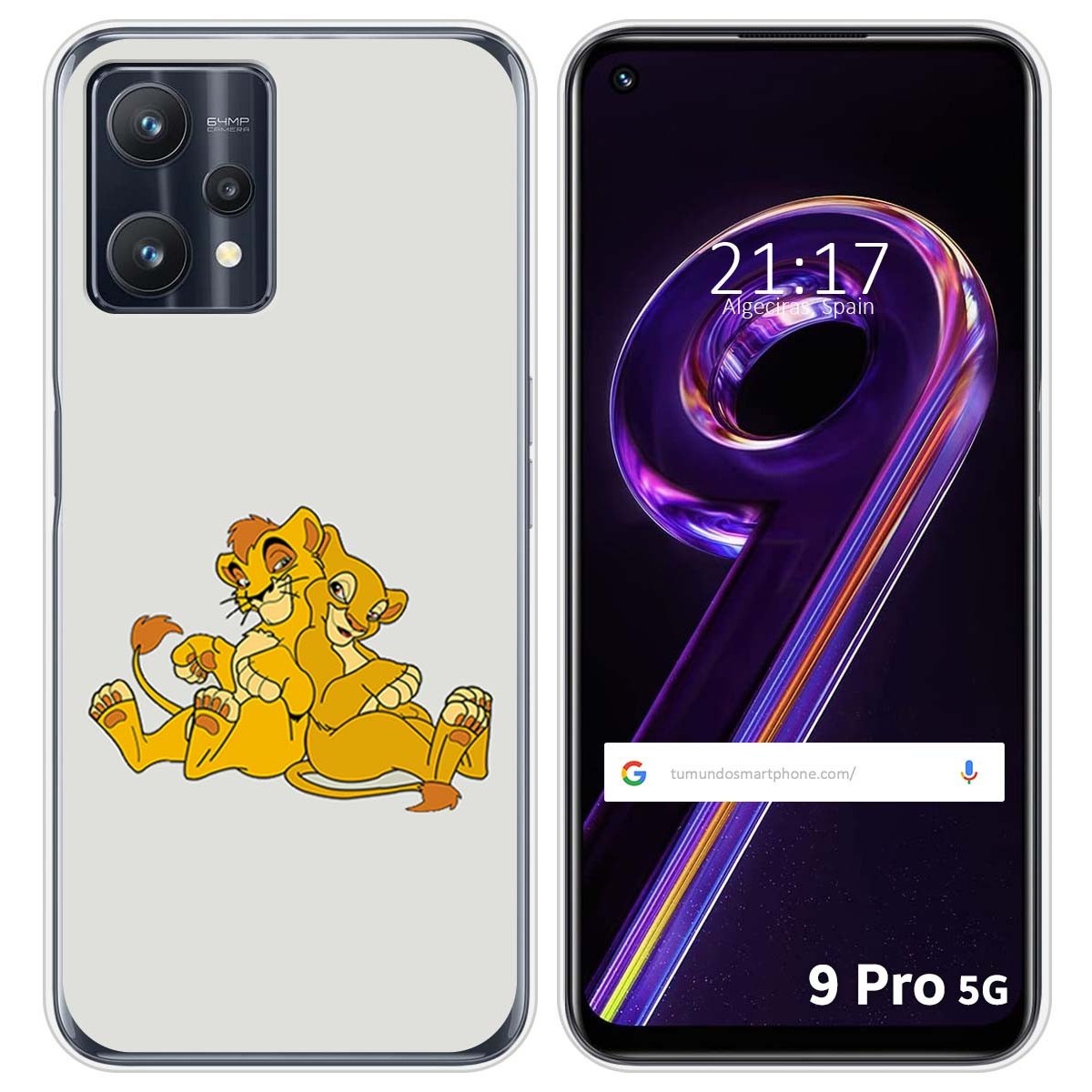 Funda Silicona para Realme 9 Pro 5G diseño Leones Dibujos