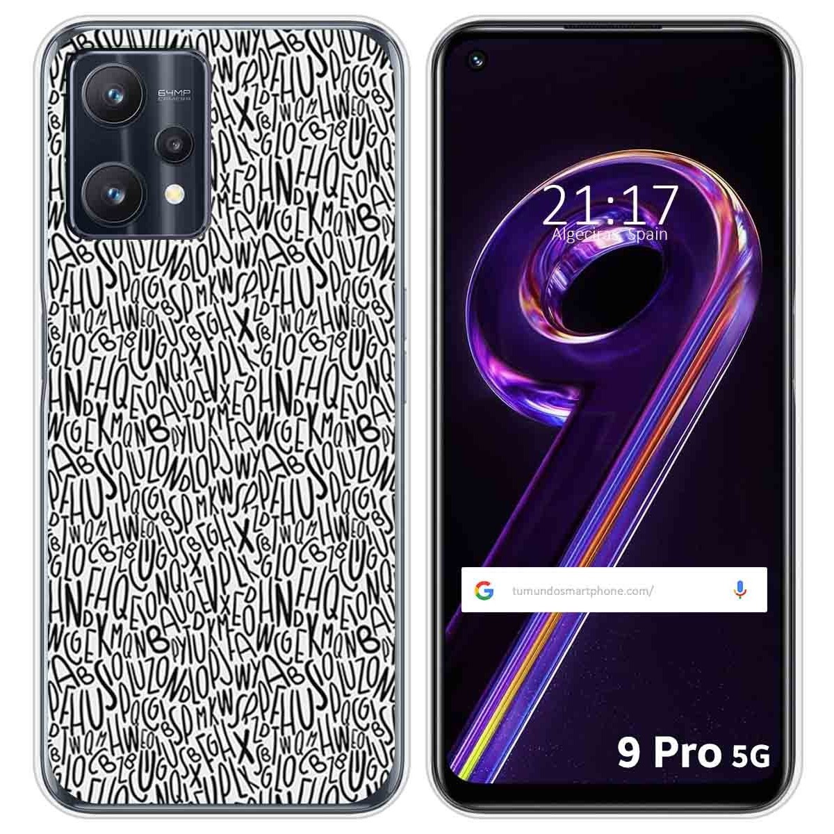 Funda Silicona para Realme 9 Pro 5G diseño Letras Dibujos