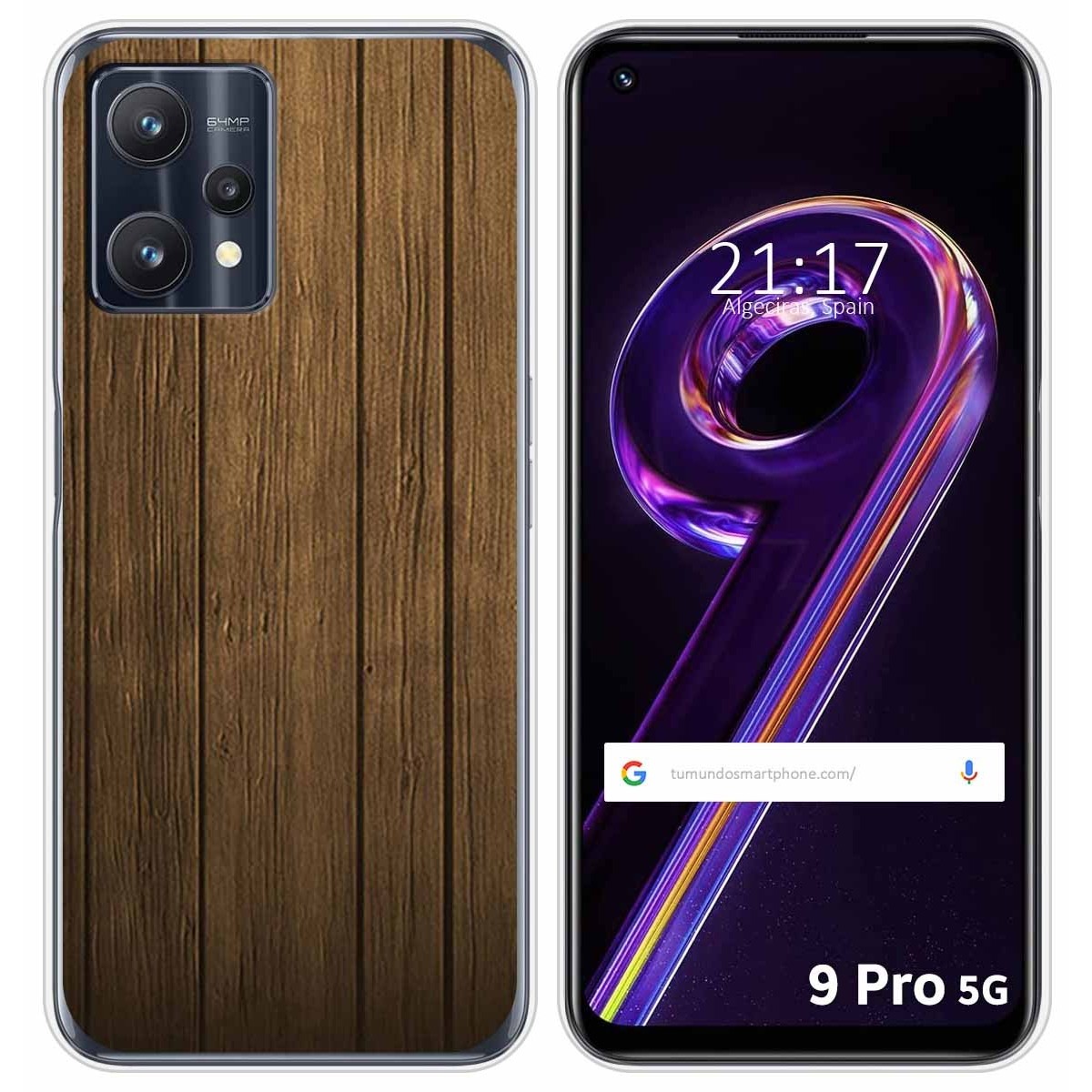 Funda Silicona para Realme 9 Pro 5G diseño Madera Dibujos