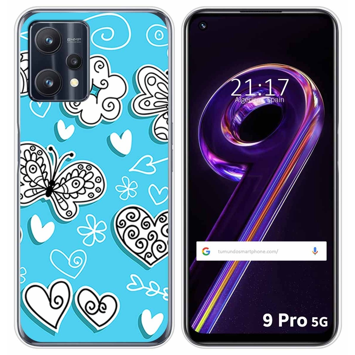 Funda Silicona para Realme 9 Pro 5G diseño Mariposas Dibujos