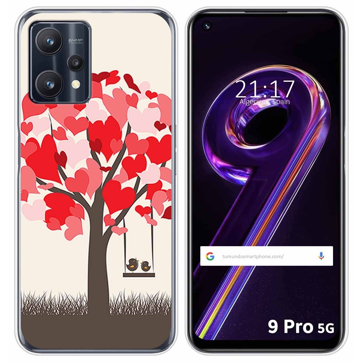 Funda Silicona para Realme 9 Pro 5G diseño Pajaritos Dibujos