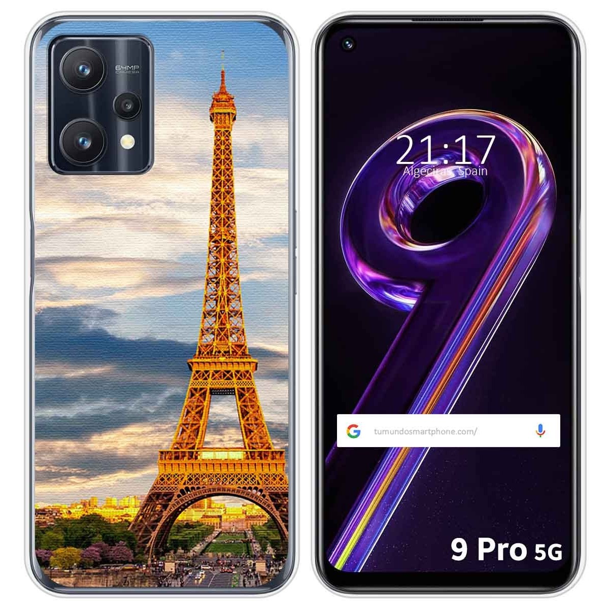 Funda Silicona para Realme 9 Pro 5G diseño Paris Dibujos