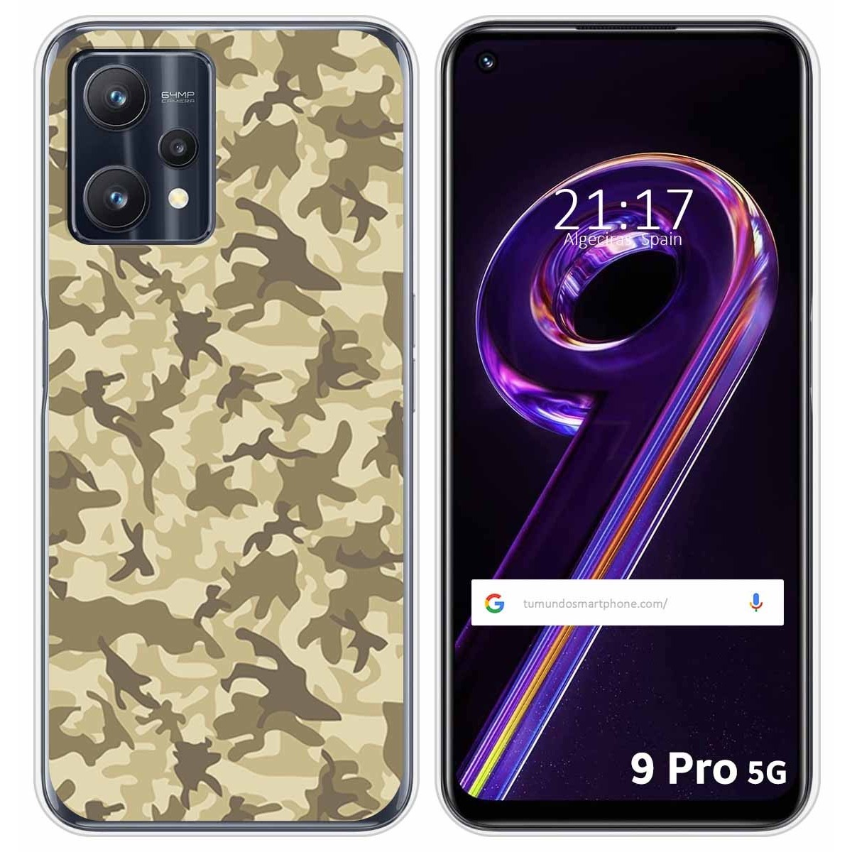 Funda Silicona para Realme 9 Pro 5G diseño Sand Camuflaje Dibujos