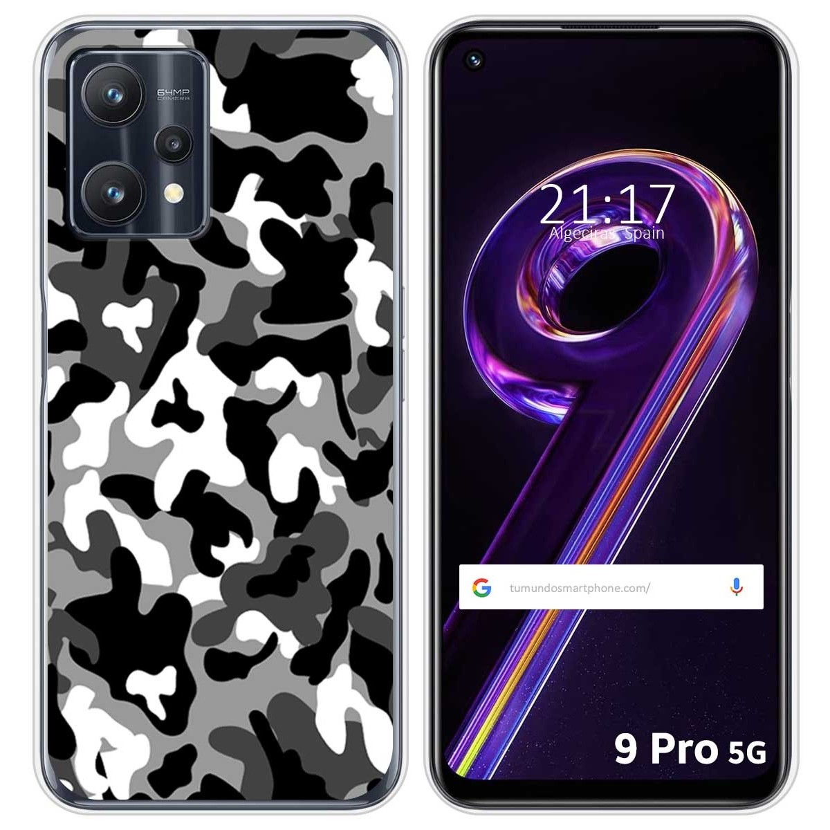 Funda Silicona para Realme 9 Pro 5G diseño Snow Camuflaje Dibujos