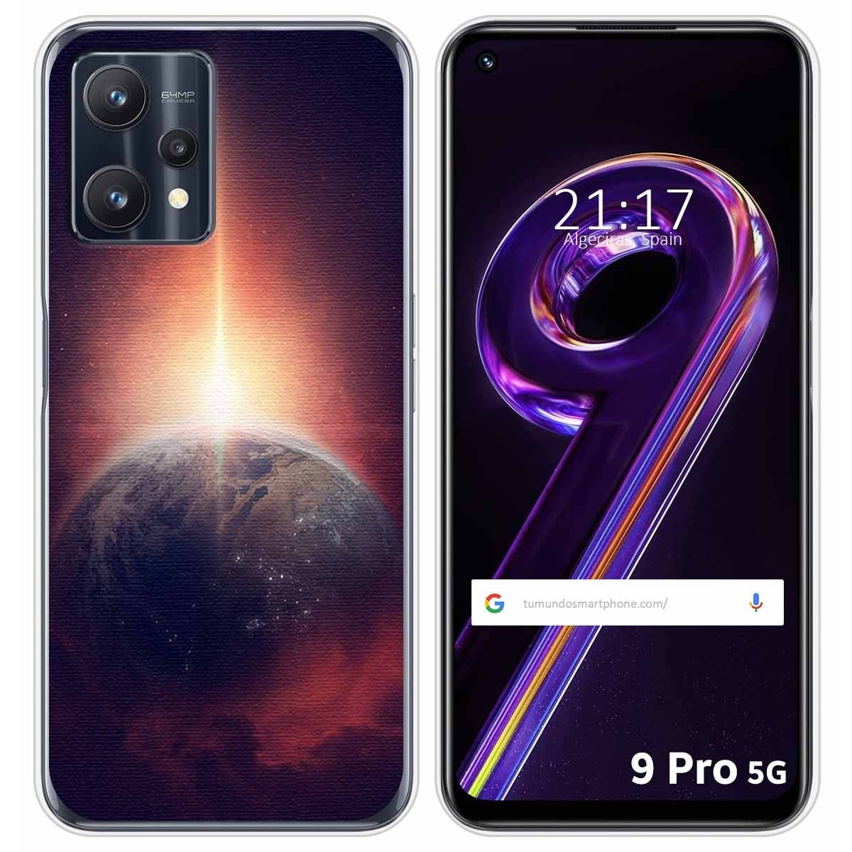 Funda Silicona para Realme 9 Pro 5G diseño Tierra Dibujos