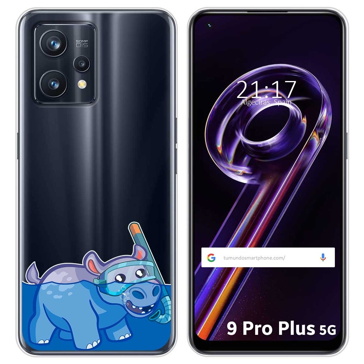 Funda Silicona Transparente para Realme 9 Pro Plus 5G diseño Hipo Dibujos