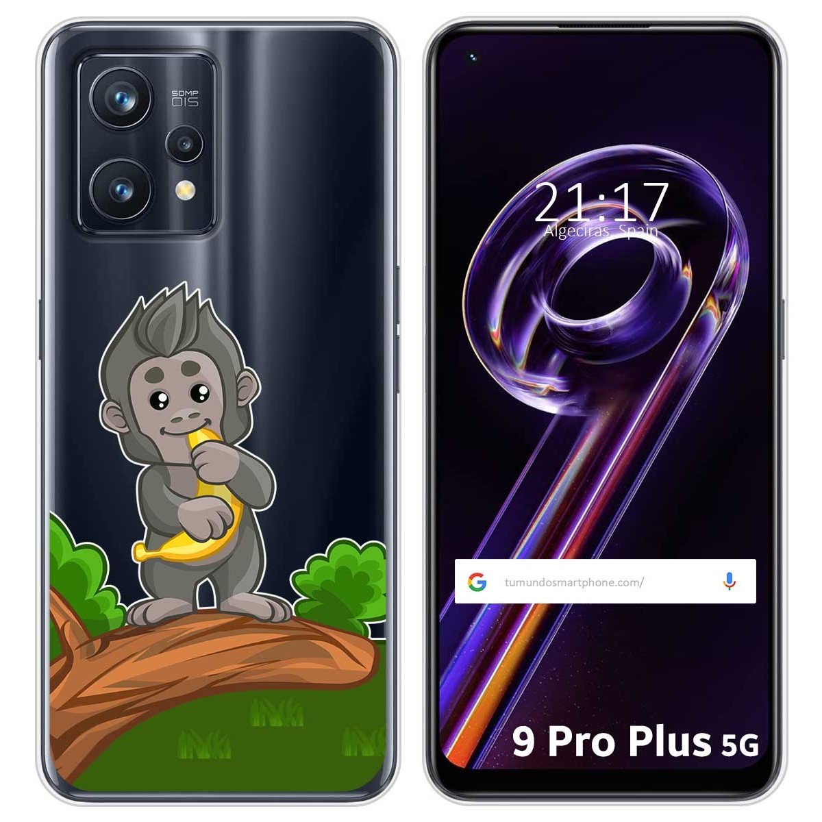 Funda Silicona Transparente para Realme 9 Pro Plus 5G diseño Mono Dibujos