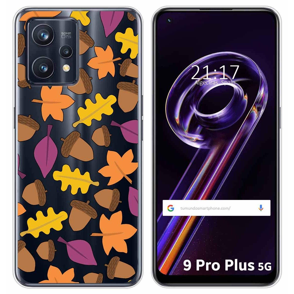 Funda Silicona Transparente para Realme 9 Pro Plus 5G diseño Otoño Dibujos