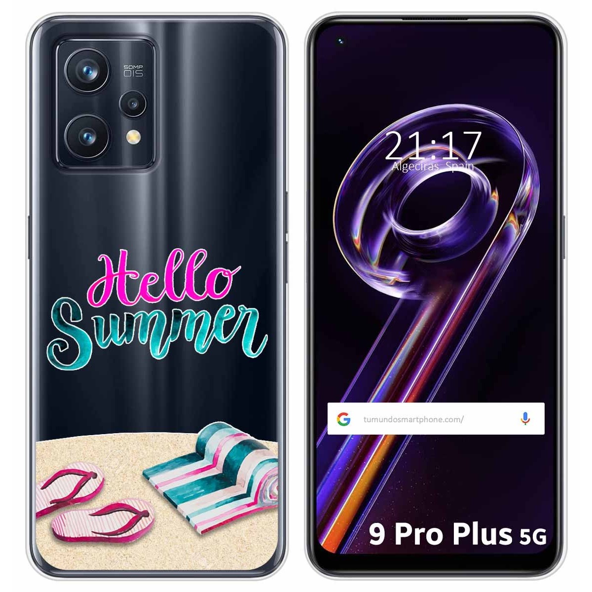 Funda Silicona Transparente para Realme 9 Pro Plus 5G diseño Summer Dibujos