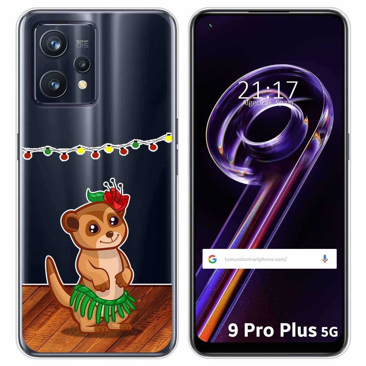 Funda Silicona Transparente para Realme 9 Pro Plus 5G diseño Suricata Dibujos