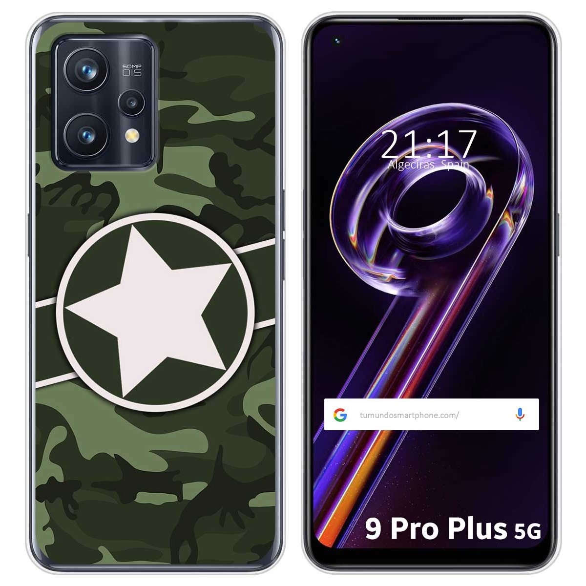 Funda Silicona para Realme 9 Pro Plus 5G diseño Camuflaje 01 Dibujos