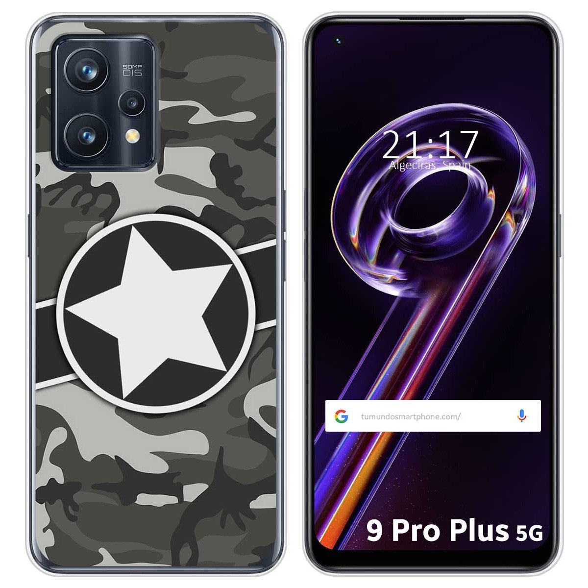 Funda Silicona para Realme 9 Pro Plus 5G diseño Camuflaje 02 Dibujos