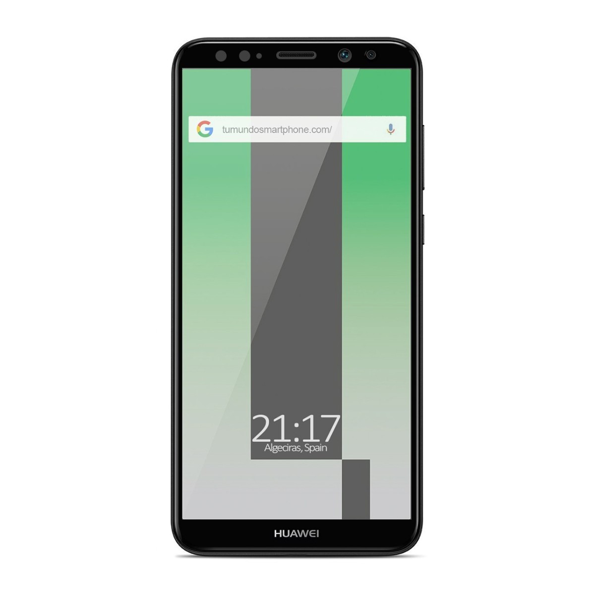 Protector Cristal Templado Frontal Completo Negro para Huawei Mate 10 Lite  Vidrio