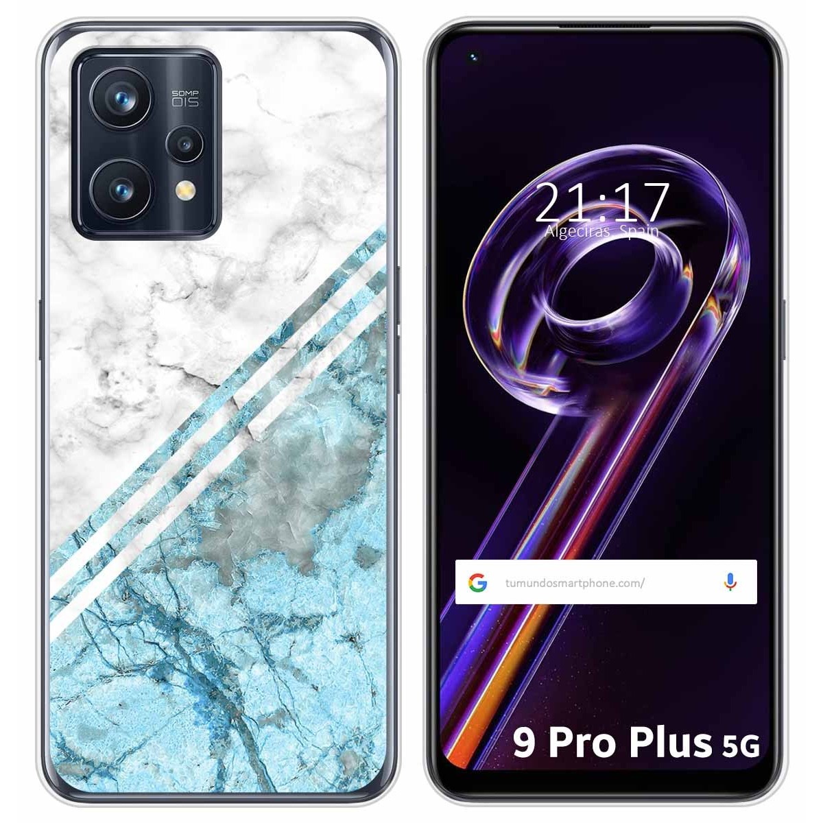 Funda Silicona para Realme 9 Pro Plus 5G diseño Mármol 02 Dibujos