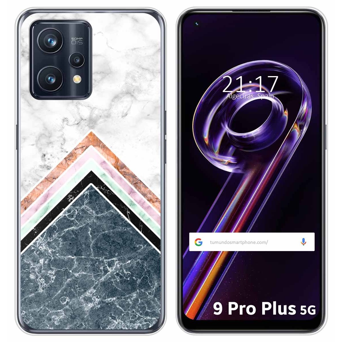 Funda Silicona para Realme 9 Pro Plus 5G diseño Mármol 05 Dibujos