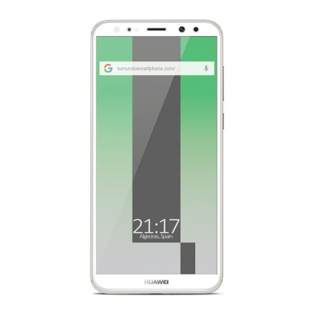 Protector Cristal Templado Frontal Completo Blanco para Huawei Mate 10 Lite  Vidrio