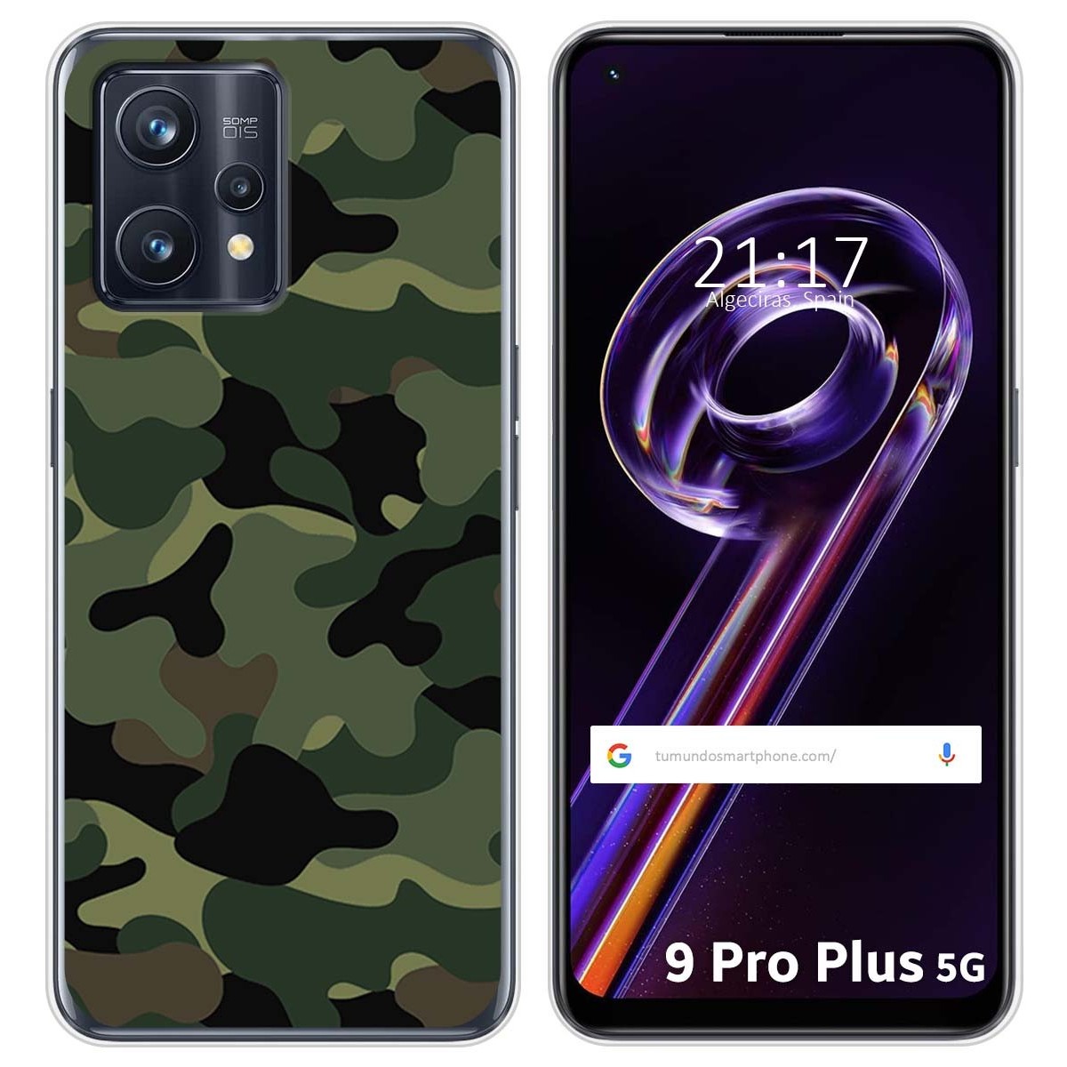 Funda Silicona para Realme 9 Pro Plus 5G diseño Camuflaje Dibujos