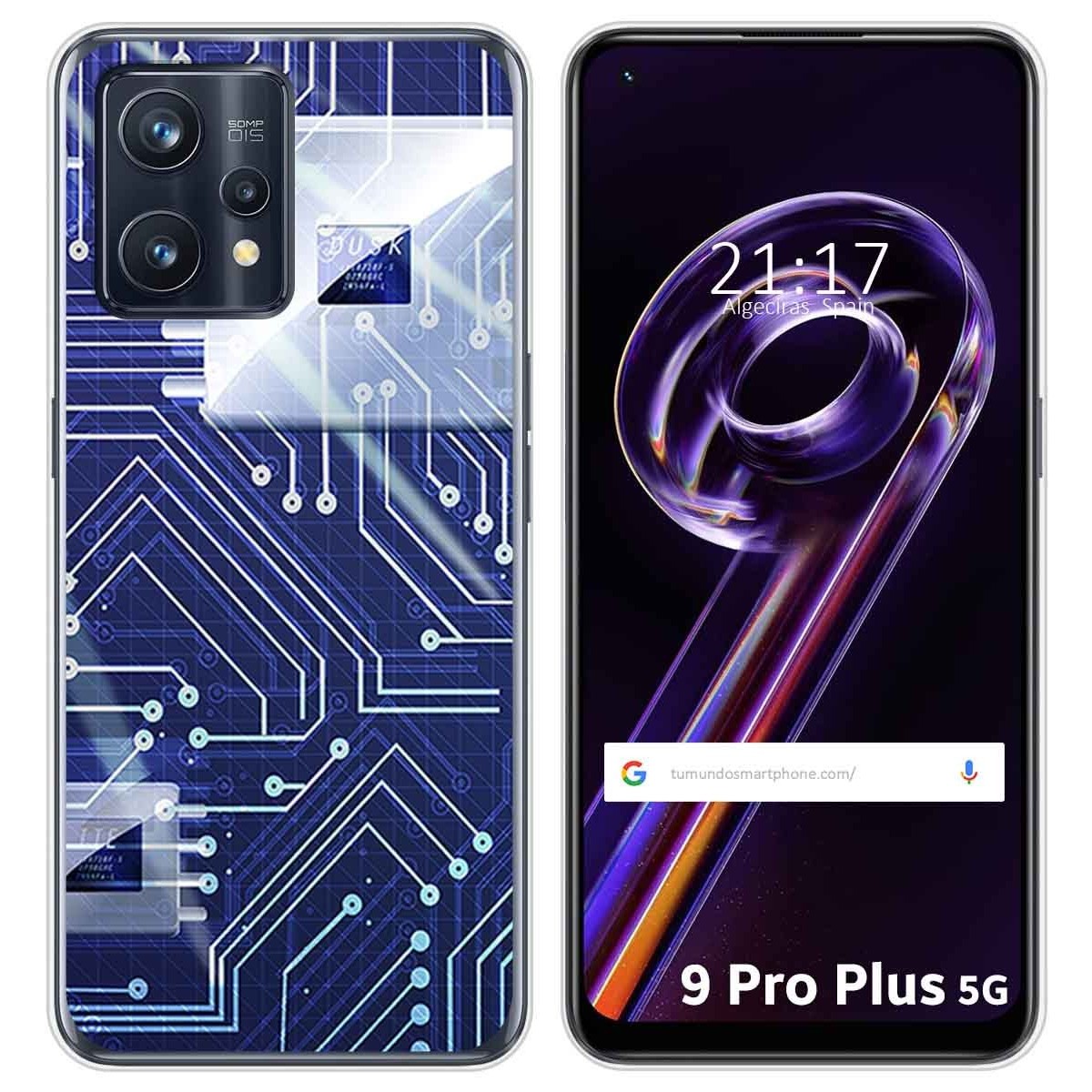 Funda Silicona para Realme 9 Pro Plus 5G diseño Circuito Dibujos