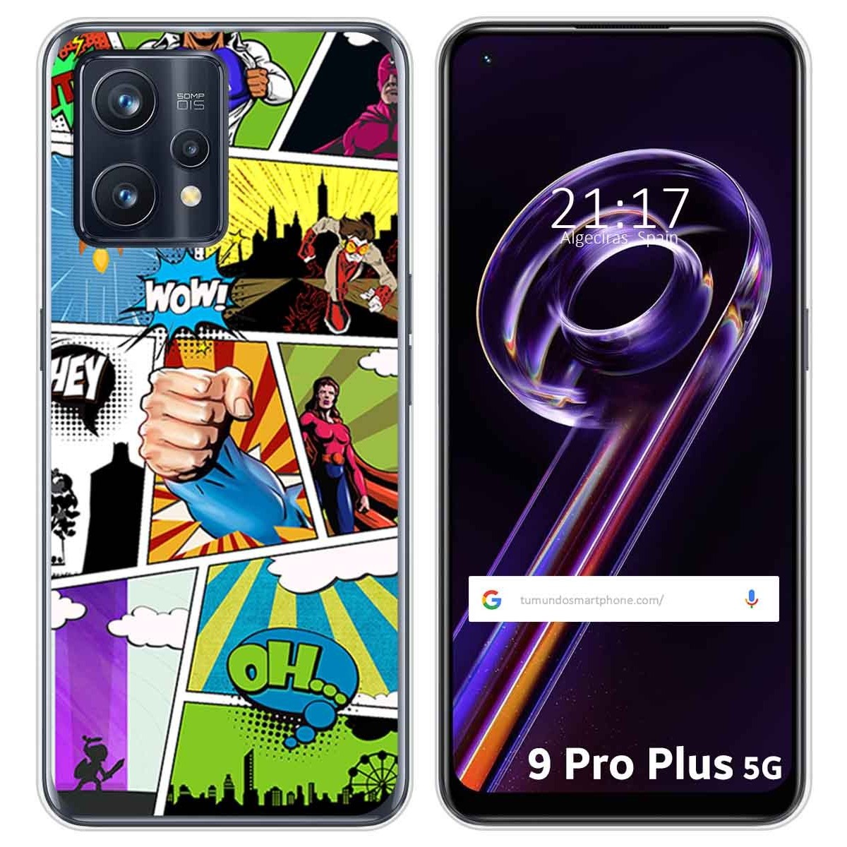 Funda Silicona para Realme 9 Pro Plus 5G diseño Comic Dibujos