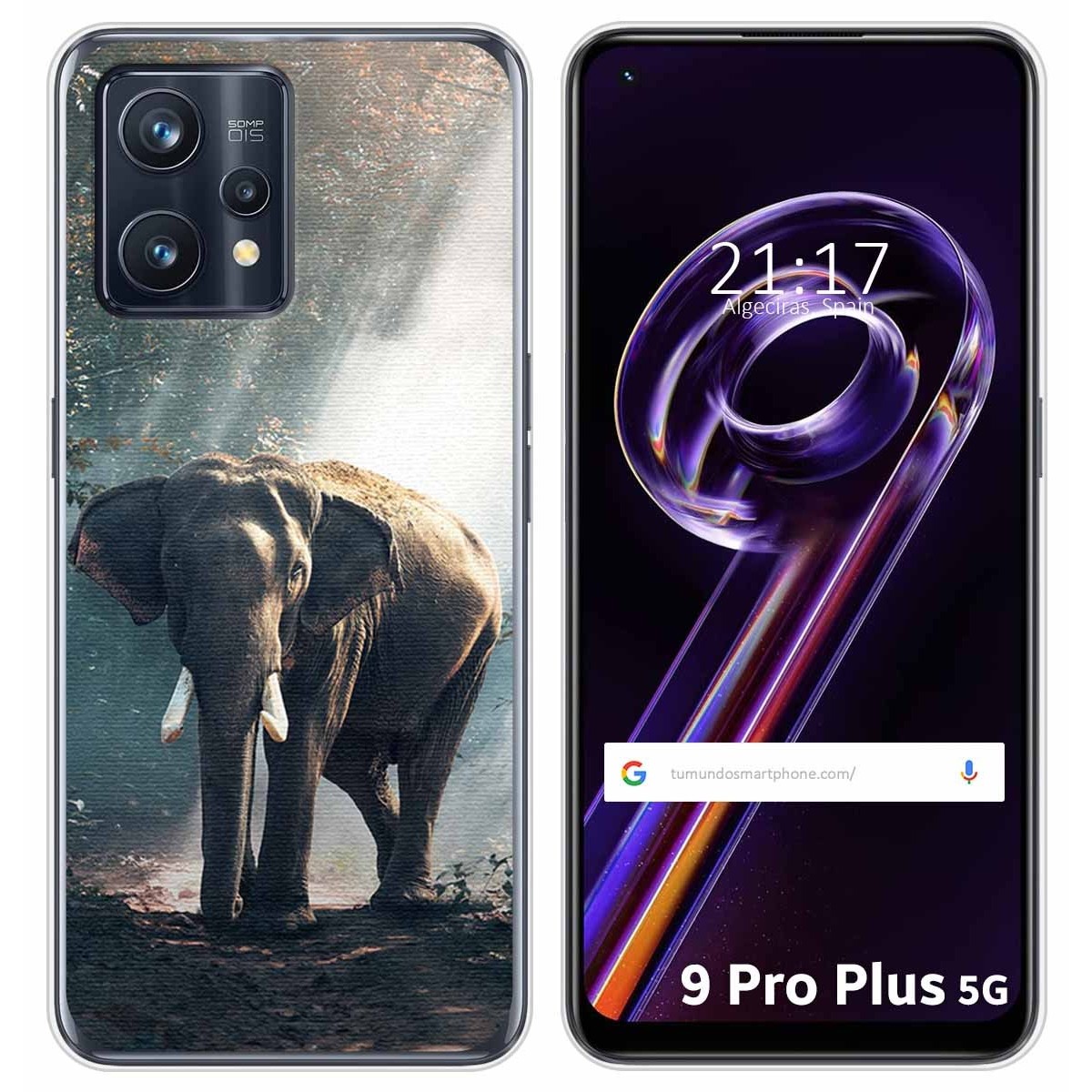 Funda Silicona para Realme 9 Pro Plus 5G diseño Elefante Dibujos